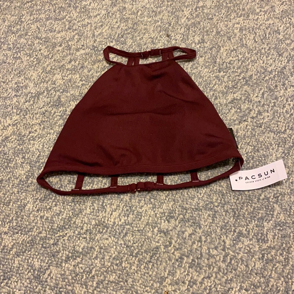 High neck bathing suit top